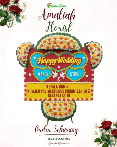 Papan Bunga Pernikahan Bocek